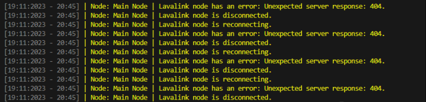 Lavalink library errors